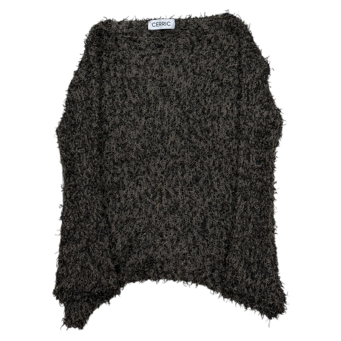 세릭 프린지 드롭 니트 브라운 상품이미지1