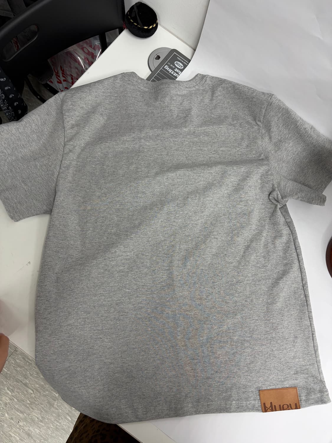 휴이 체크 롤업 티 그레이 01 Size 상품이미지2