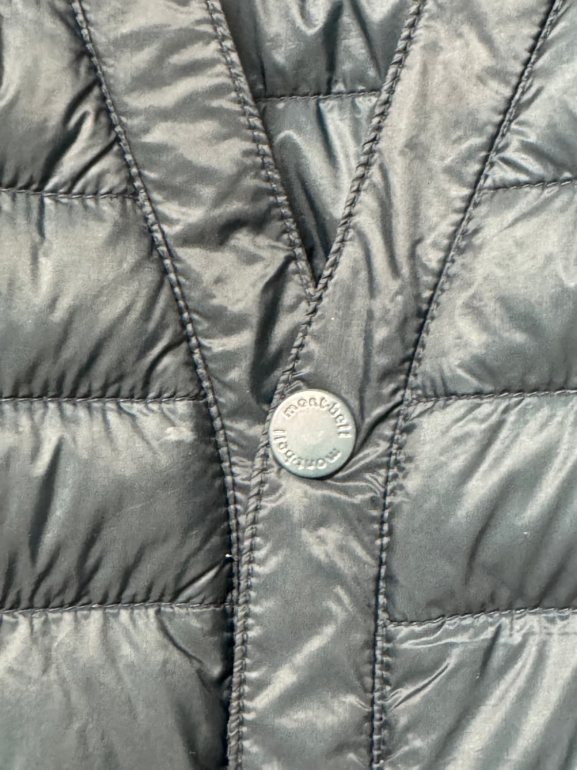 몽벨 구스다운 경량 패딩 가디건 다크그린 M 상품이미지4