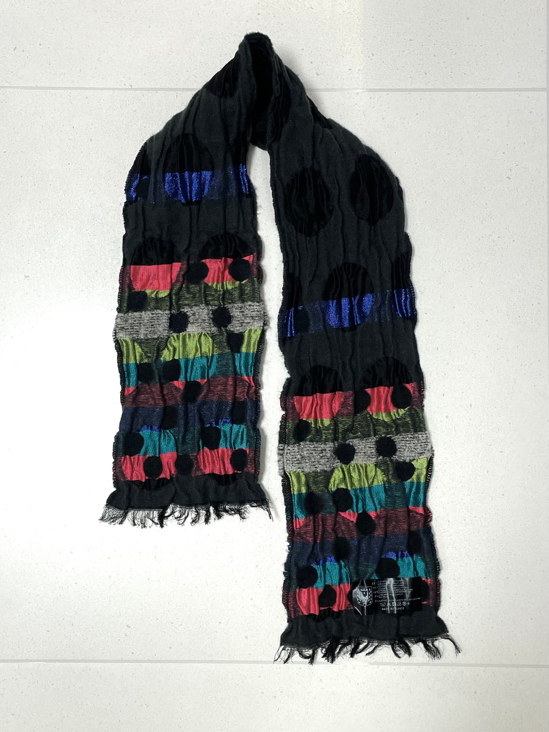 컬러 도트 플리츠 스카프 상품이미지3