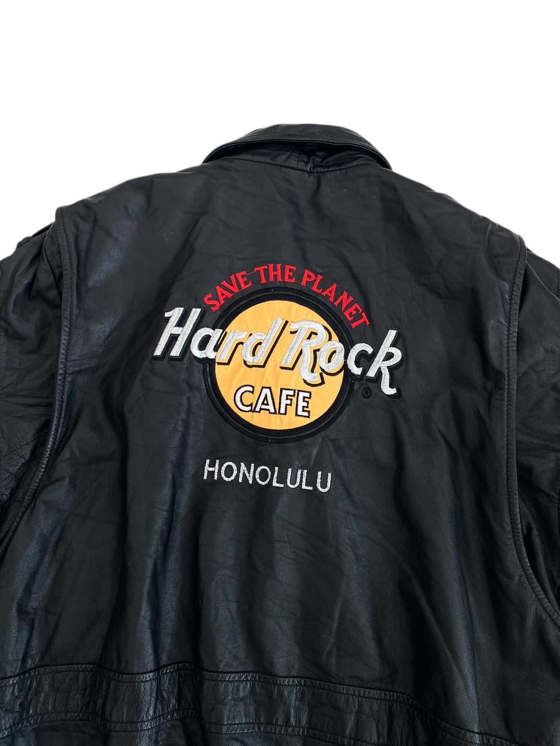 90's 하드락 카페 A-2 레더 자켓 상품이미지8