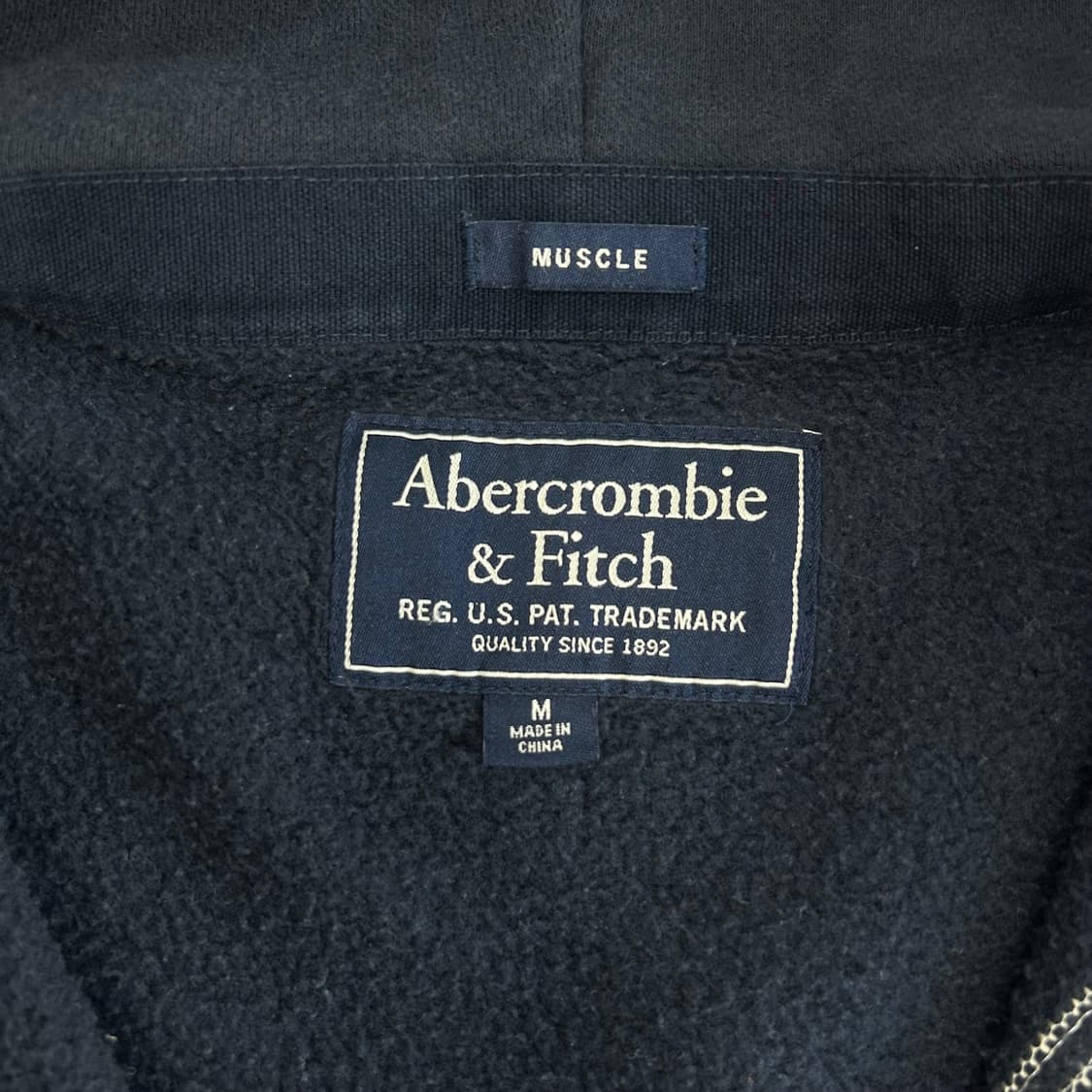 Abercrombie 아베크롬비 스펠아웃 네이비 후드집업 상품이미지6