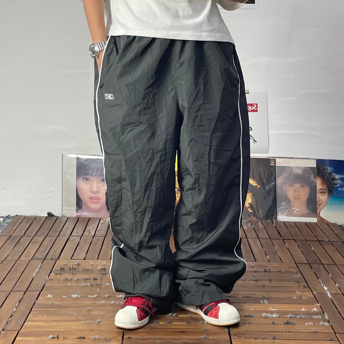 [XL]REEBOK 리복 올드스쿨 나일론 트레이닝 팬츠 상품이미지1