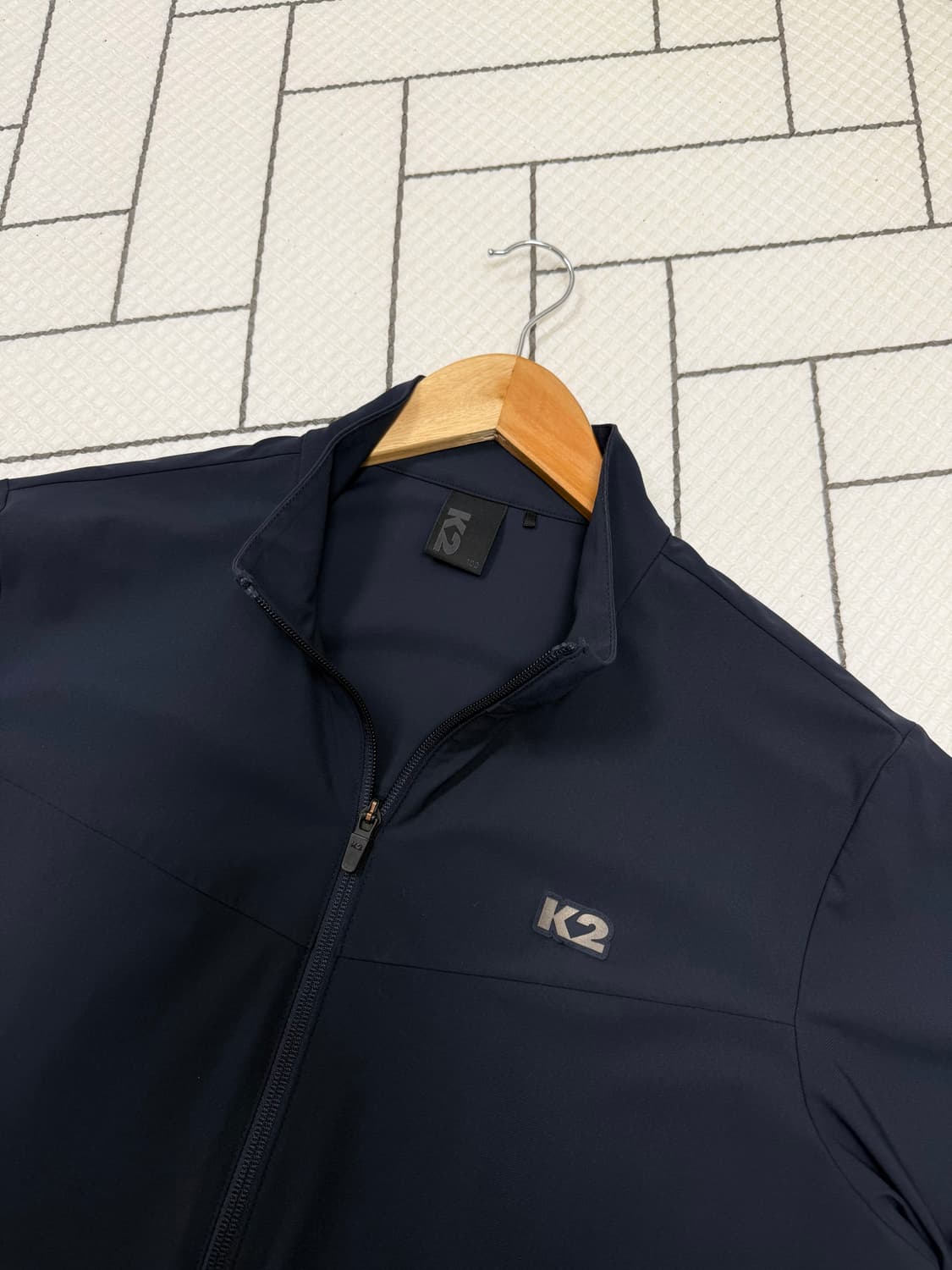 남성 100 슬림 / K2 냉감 집업 바람막이 네이비 상품이미지3