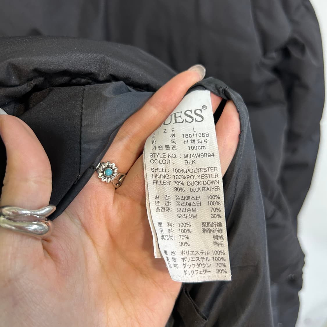 게스 남성 덕다운 패딩 100 상품이미지4