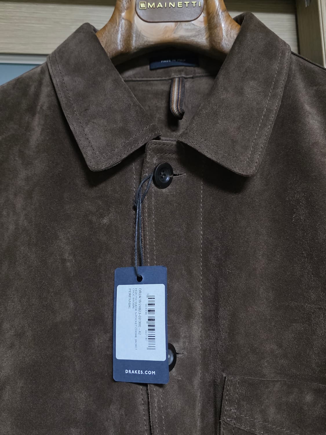 42 새제품 택포180만)25fw드레익스 스웨이드초어 다크브라운 상품이미지2