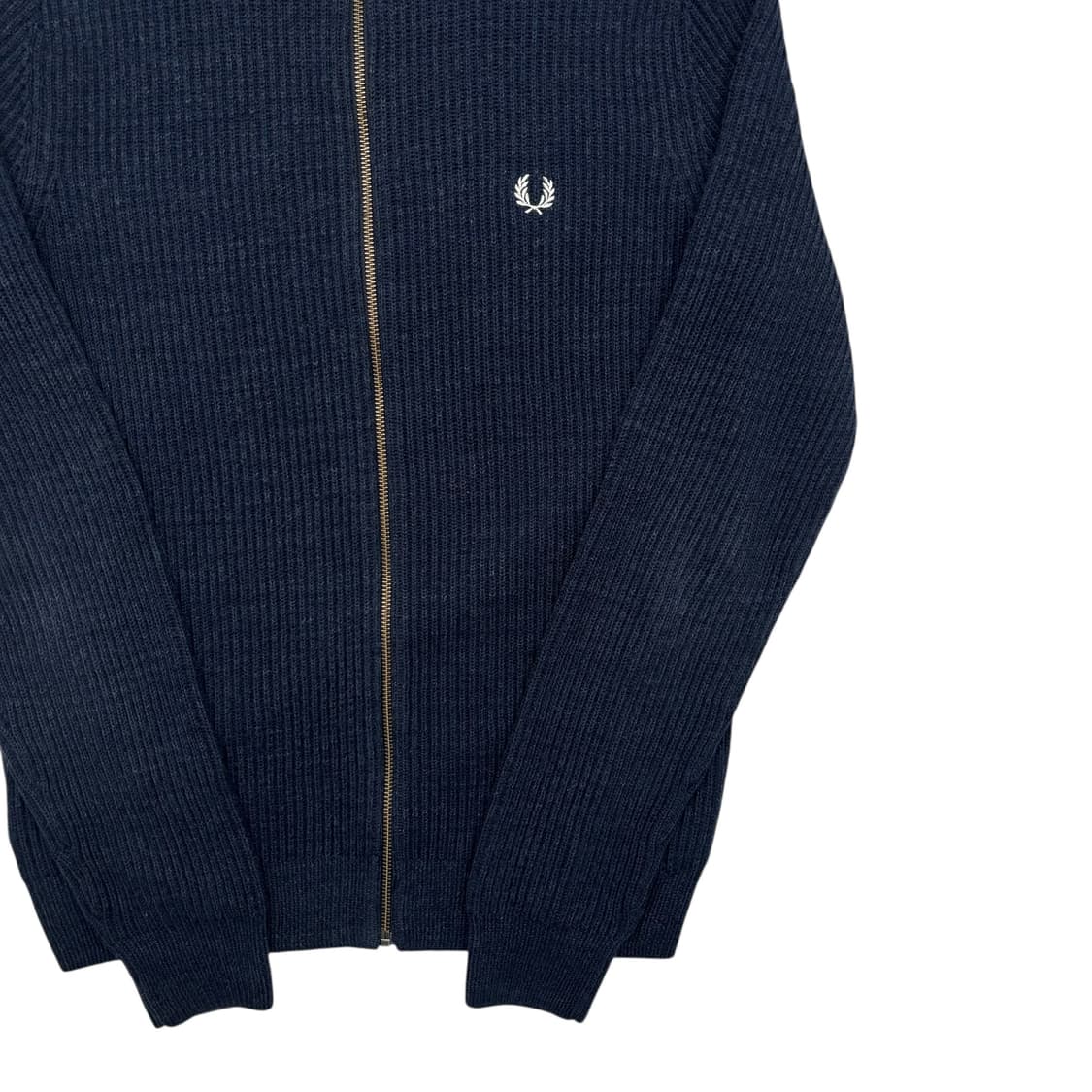 프레드 페리 네이비 골지 니트 집업 S 상품이미지3
