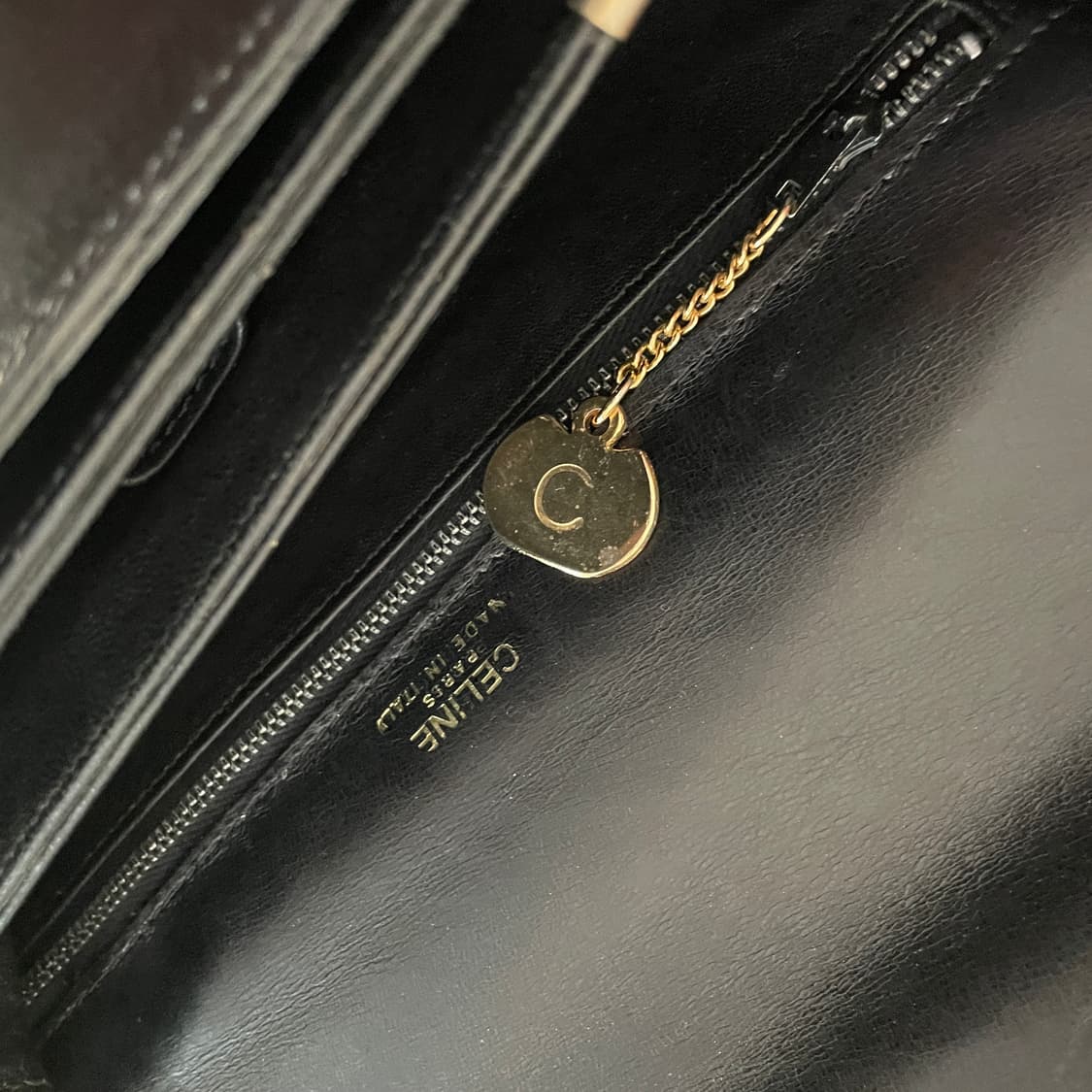 셀린느 블랙 레더 마차백 숄더백 상품이미지10