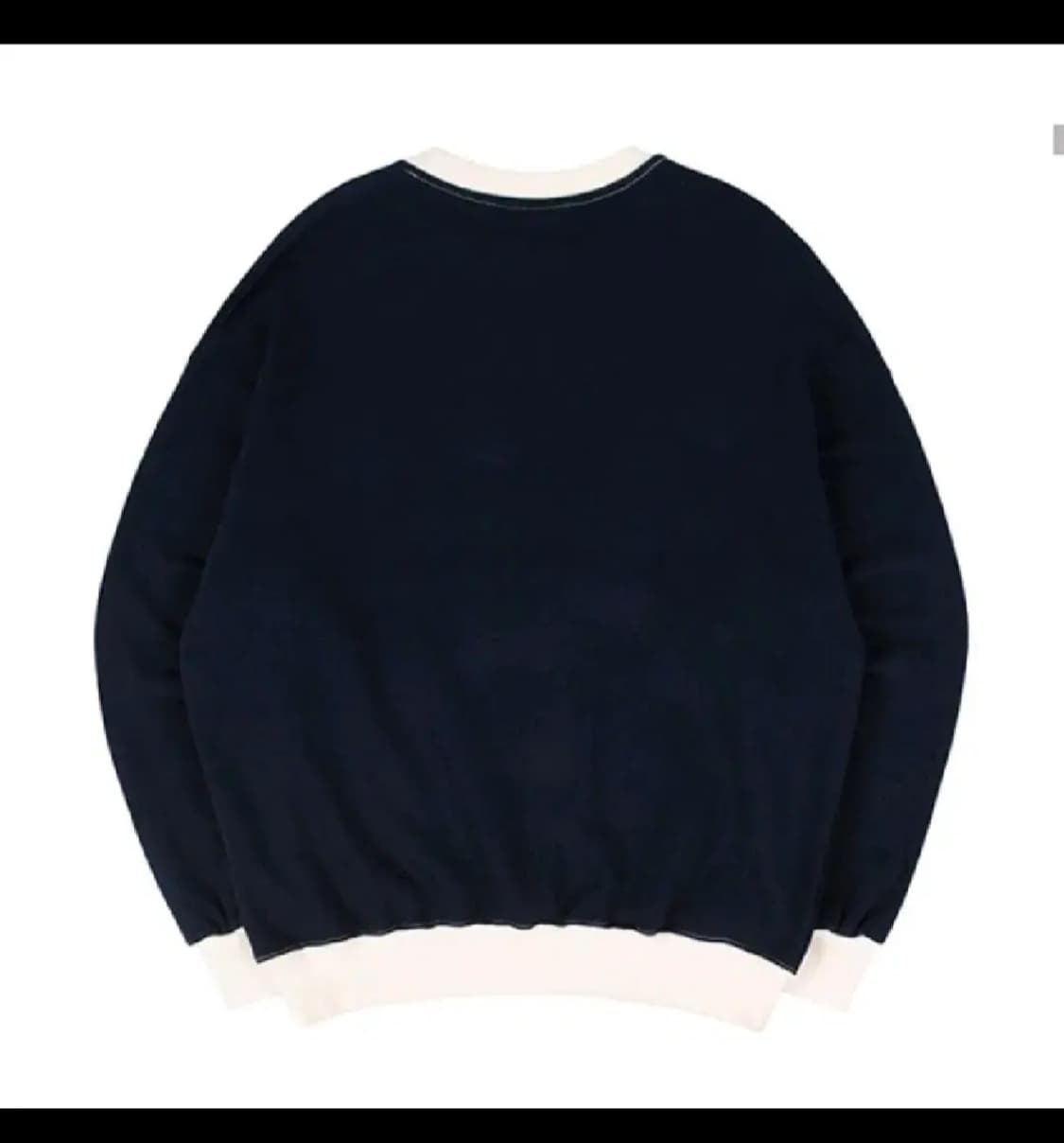 새상품,S,단종) 로맨틱크라운 CROSS LINE 맨투맨 네이비 상품이미지8