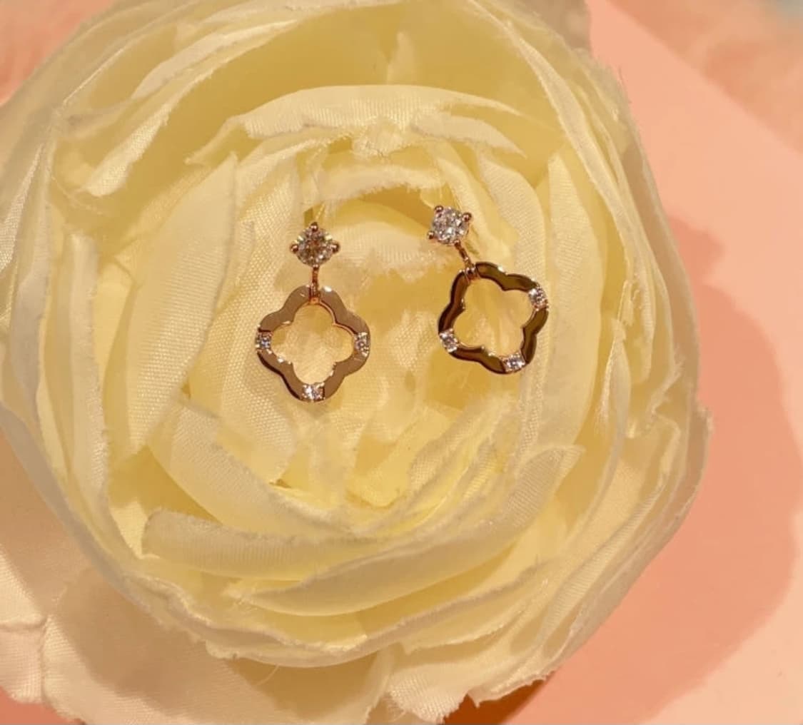 제이에스티나 네잎클로버 목걸이+귀걸이 상품이미지5