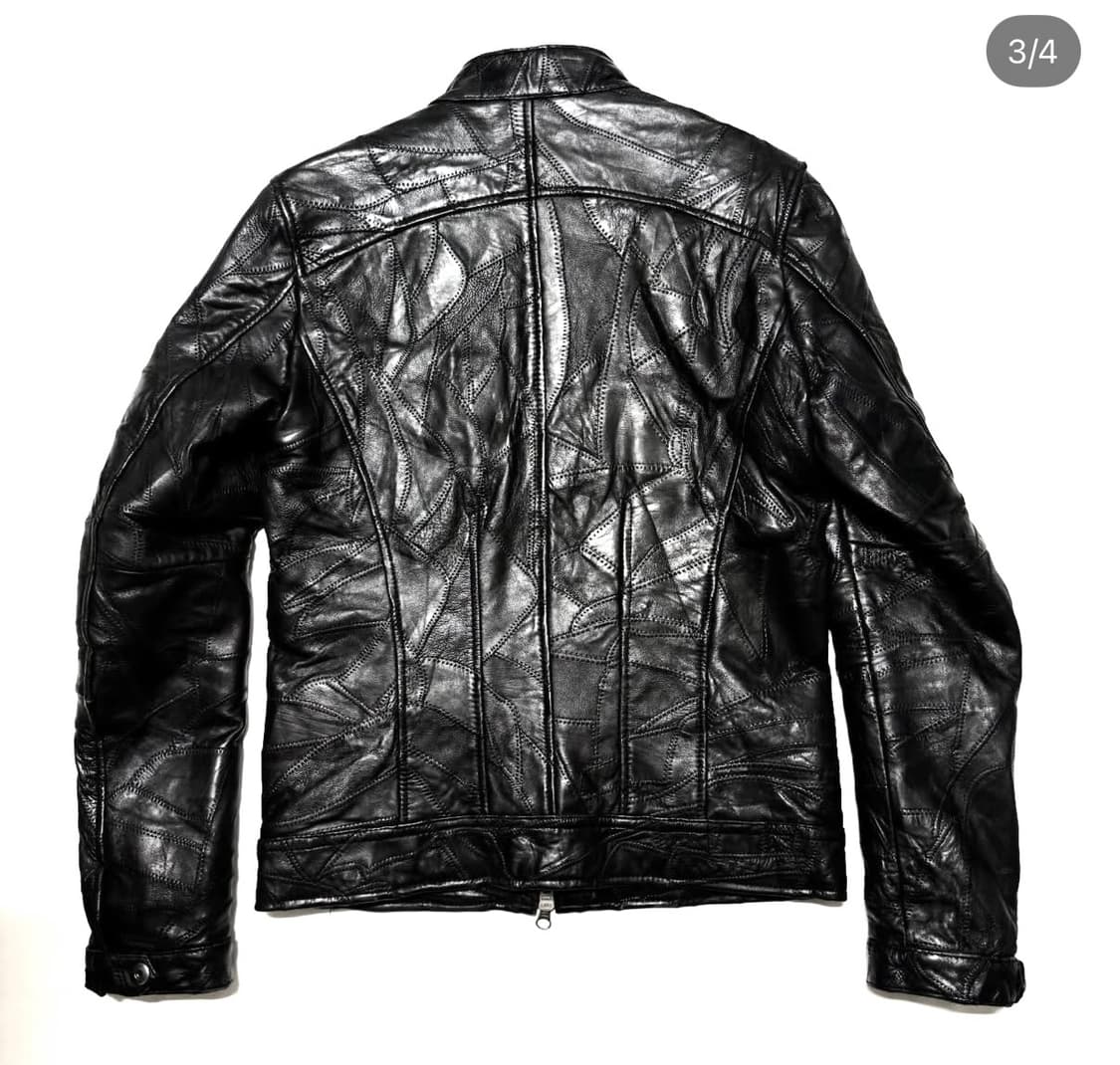 Rattle Trap - 패치워크 레더 자켓 상품이미지3