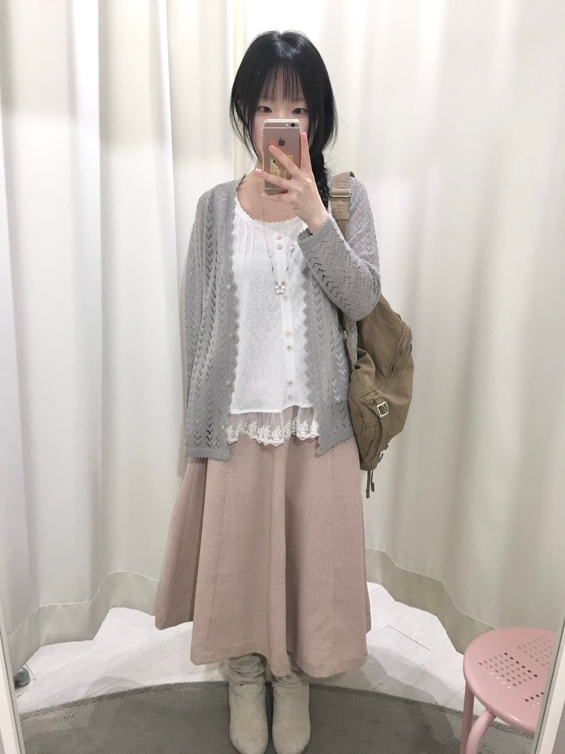 sawako check skirt 상품이미지2