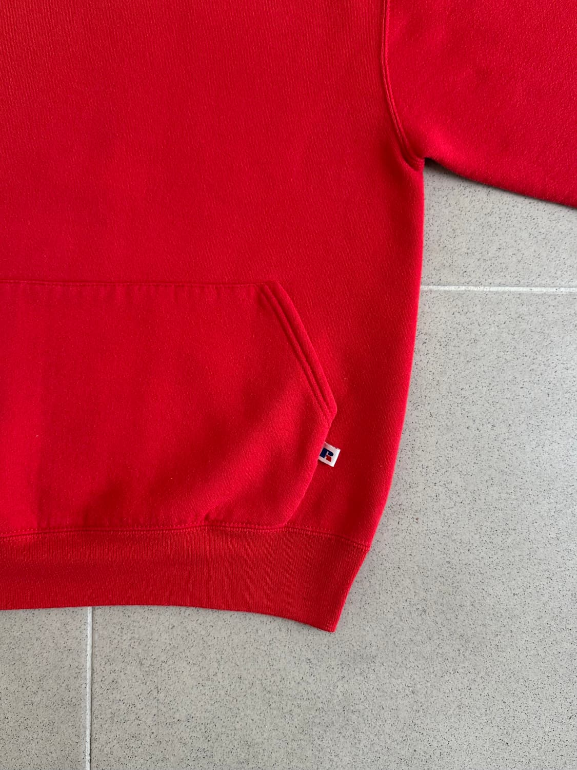 90s 빈티지 러셀 후드 레드 M USA 상품이미지3