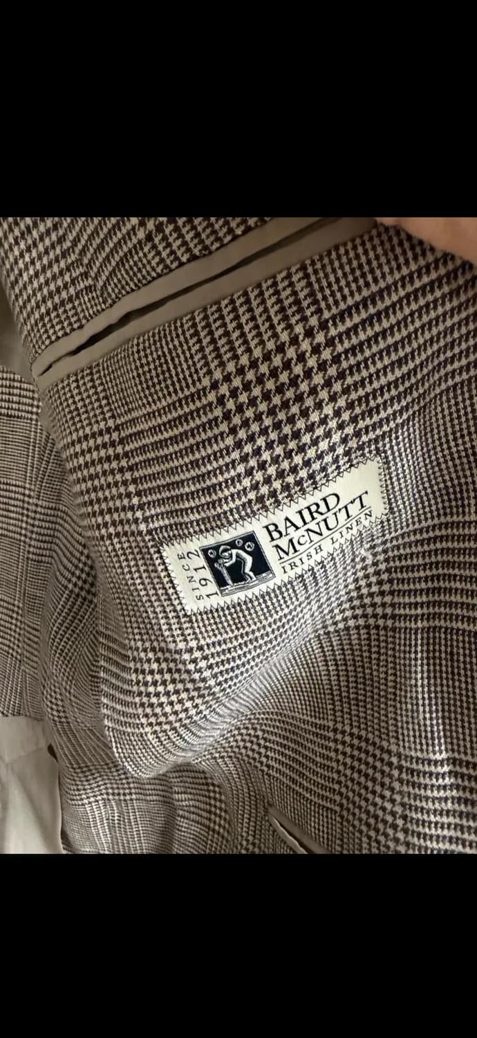 사르토리아준 글렌체크 린넨 자켓 48 상품이미지4