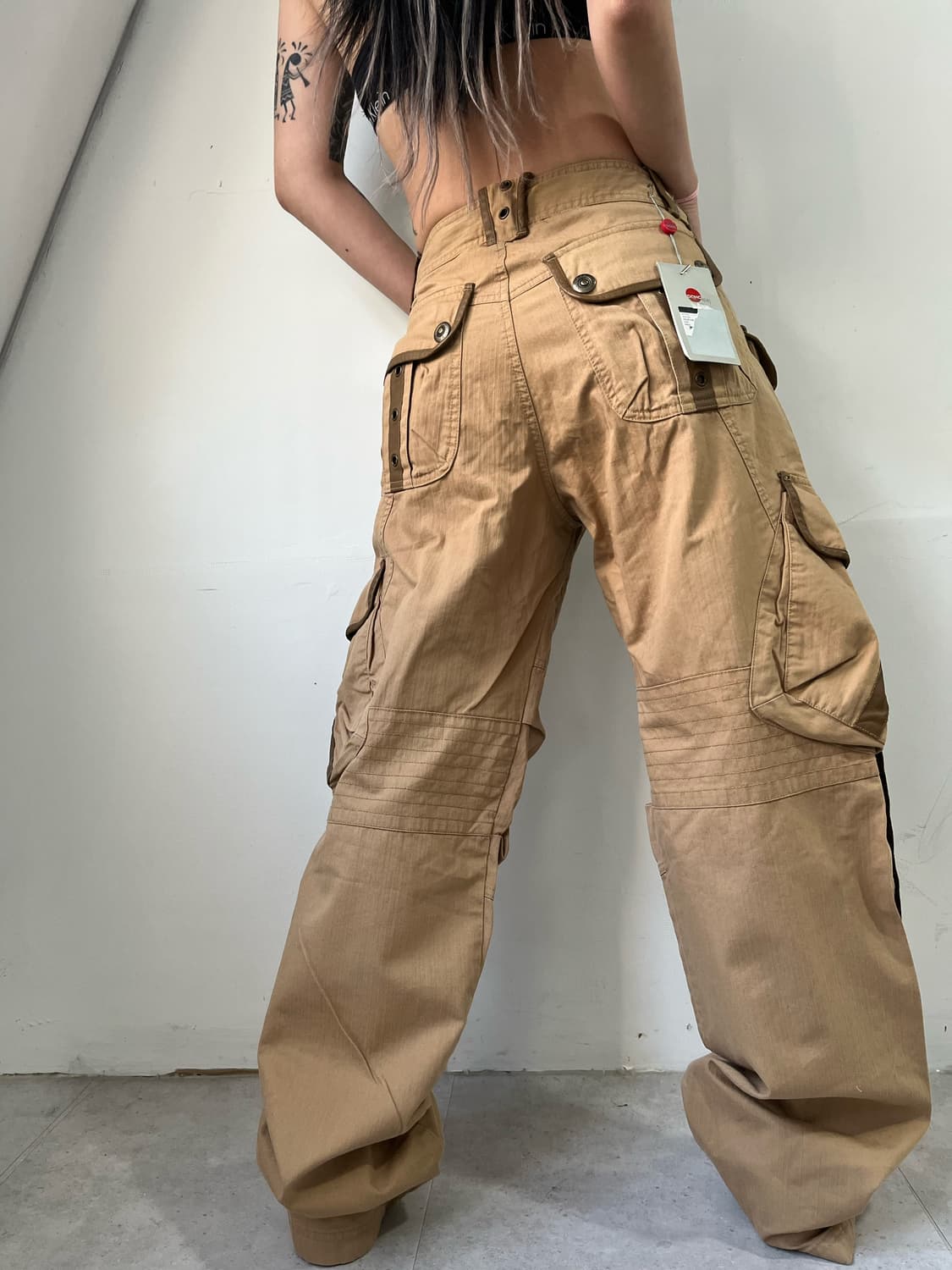 브라운 베이지 와이드 카고팬츠 상품이미지9