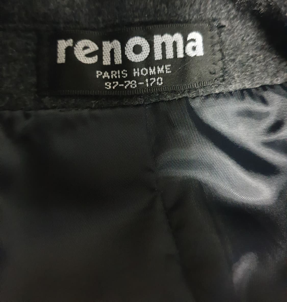 레노마 파리 옴므 슬림핏 울 혼방 코트 다크그레이 (97사이즈) 상품이미지3