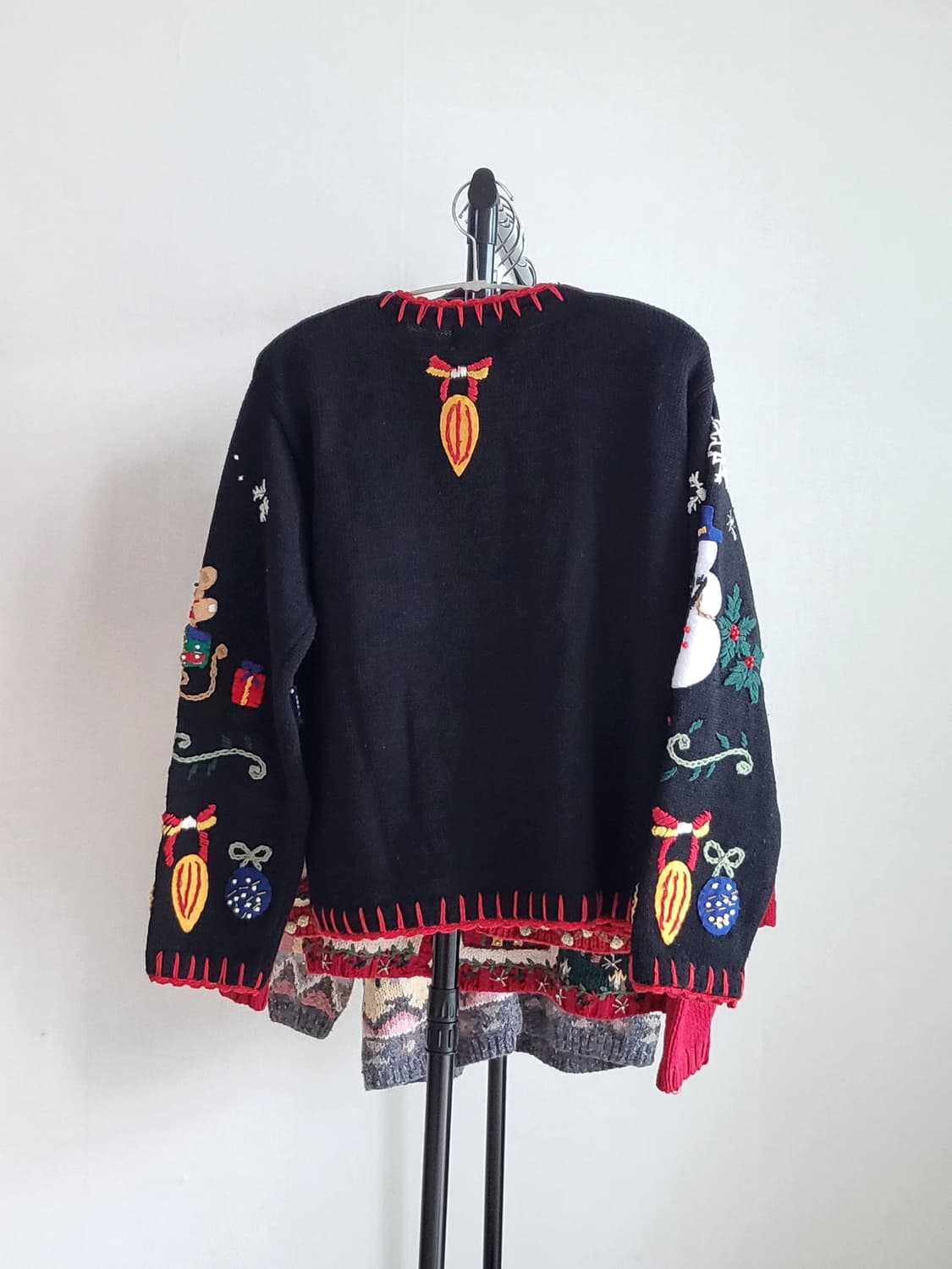 눈사과 썰매 곰돌이 블랙 크리스마스 가디건 ☃️ 상품이미지2