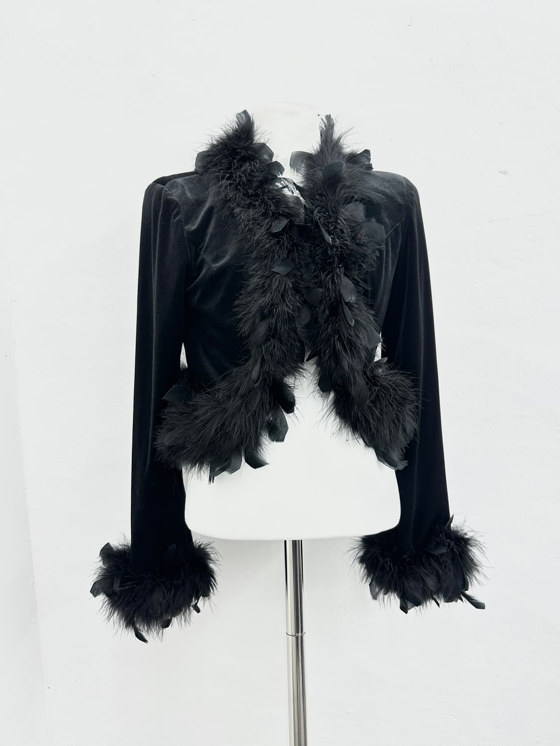 Leggy Press velvet fur cardigan  상품이미지2