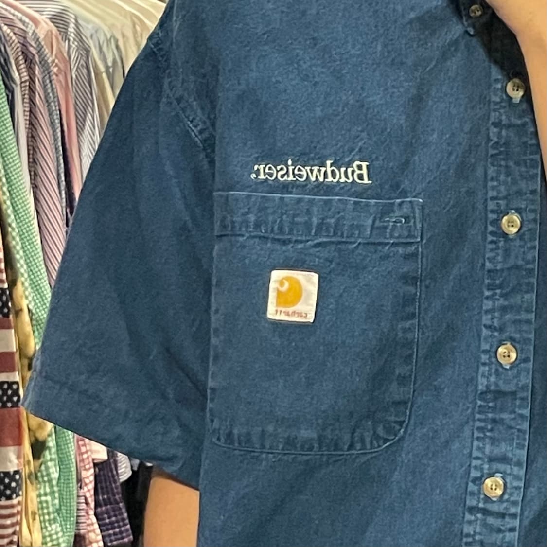 [IM] carhartt 칼하트 진청 데님 반팔셔츠 상품이미지6