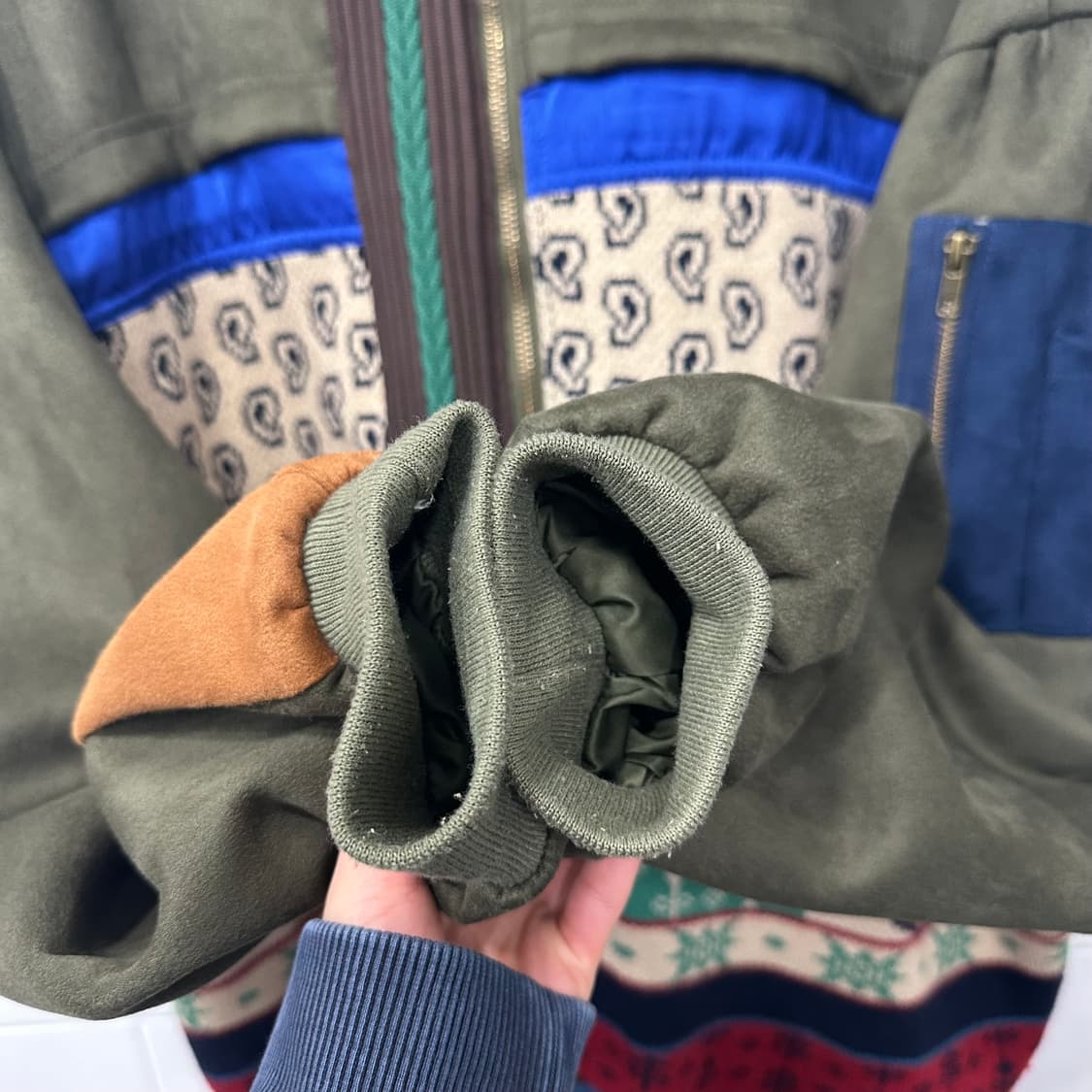 일본 빈티지 패치워크 스웨이드 자켓 상품이미지5