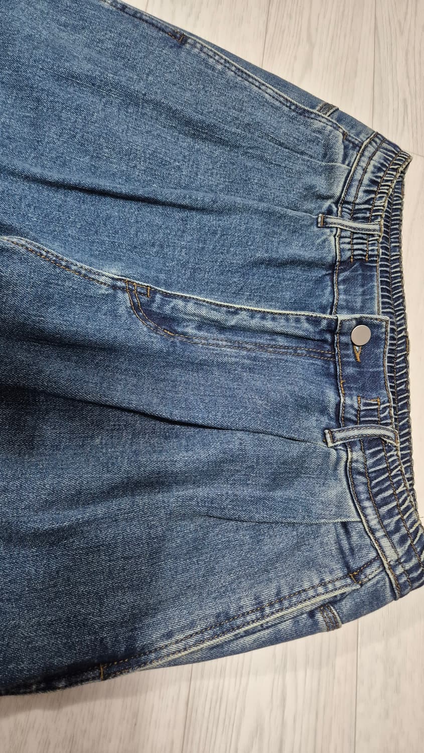 리버클래시 허리밴딩 플리츠 데님 팬츠 상품이미지3