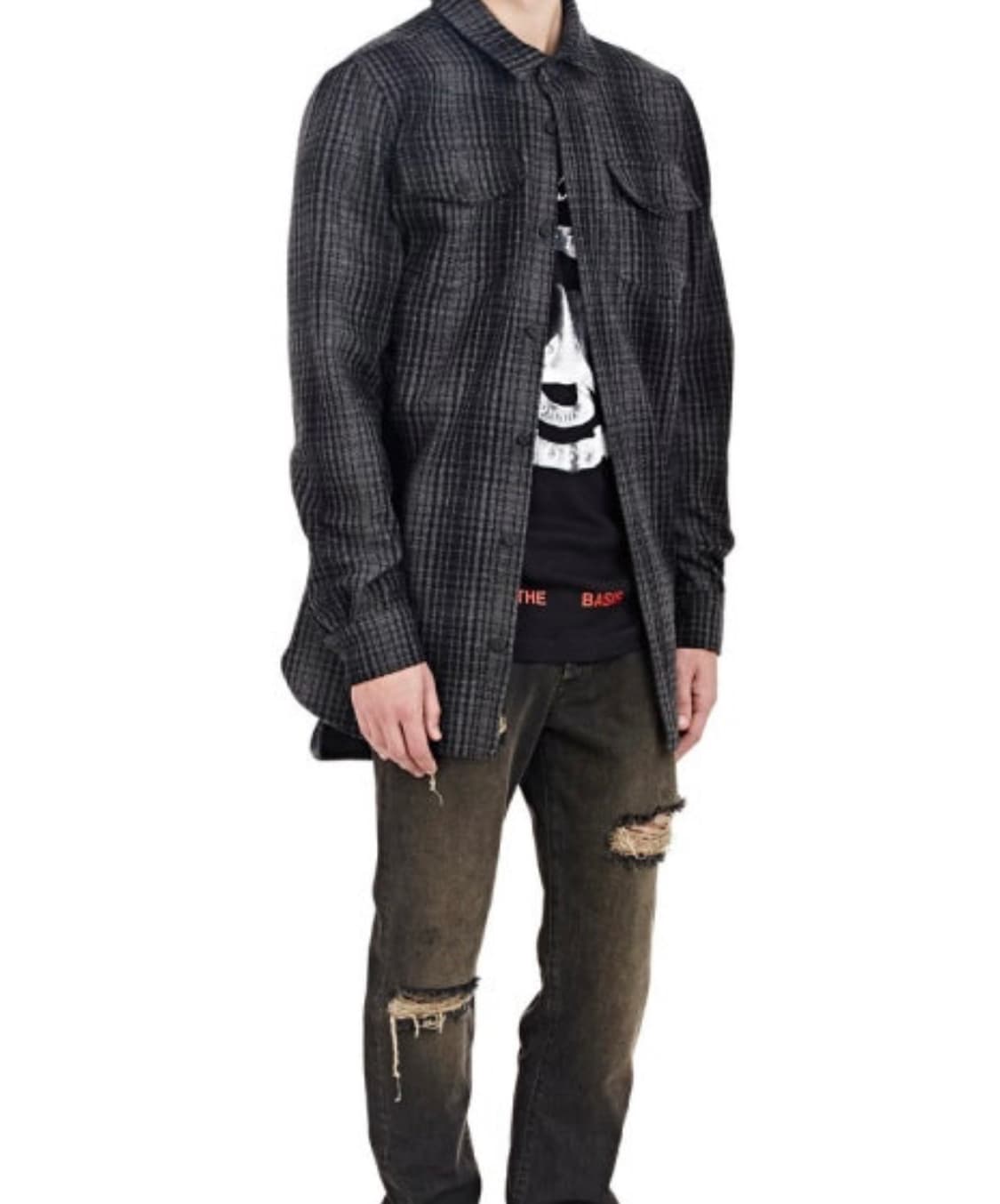 오프화이트 플란넬 타탄 버질아블로 자켓 (L / 105사이즈) 상품이미지3