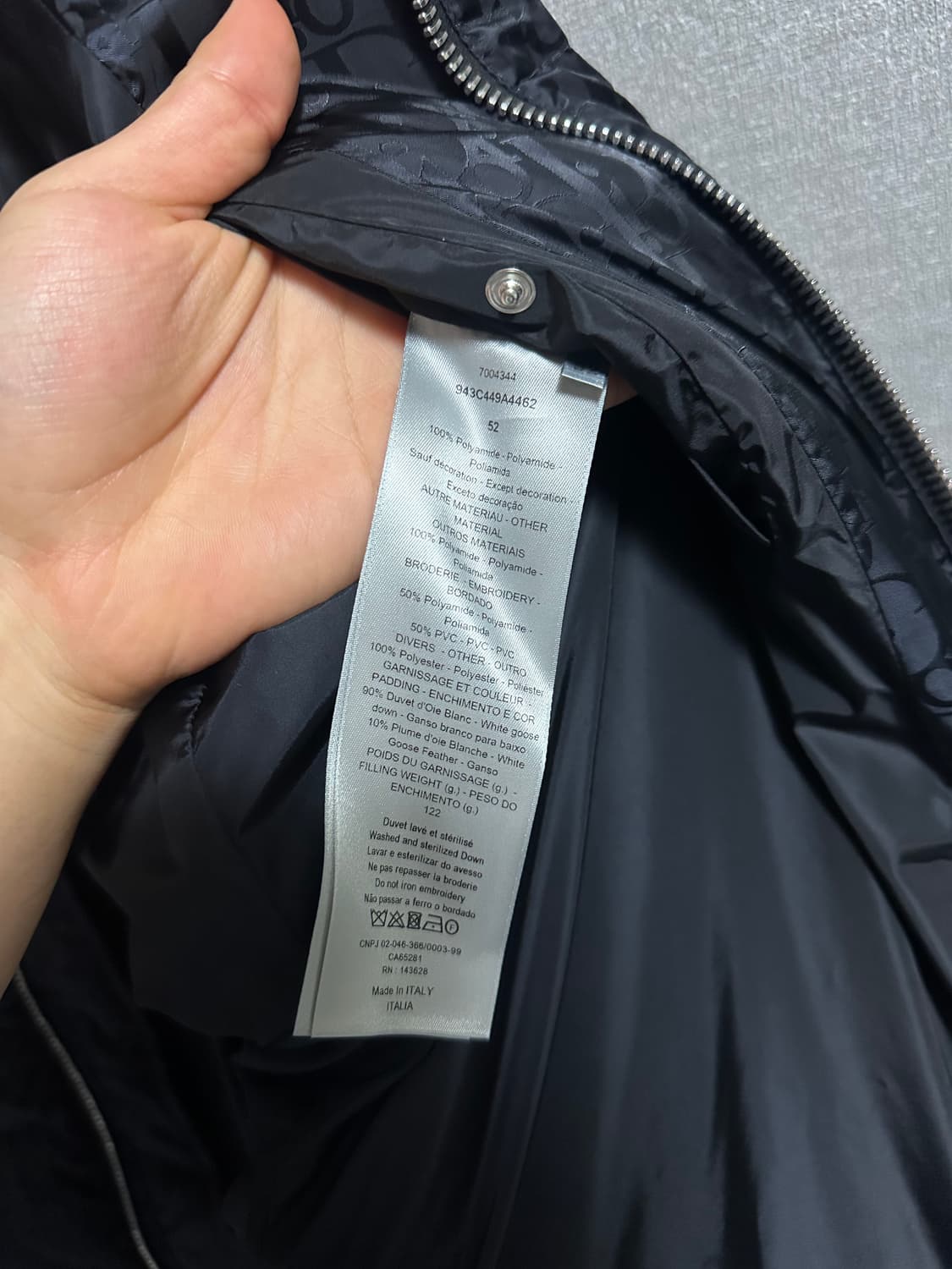 [52] 디올 오블리크 패딩 네이비 상품이미지4