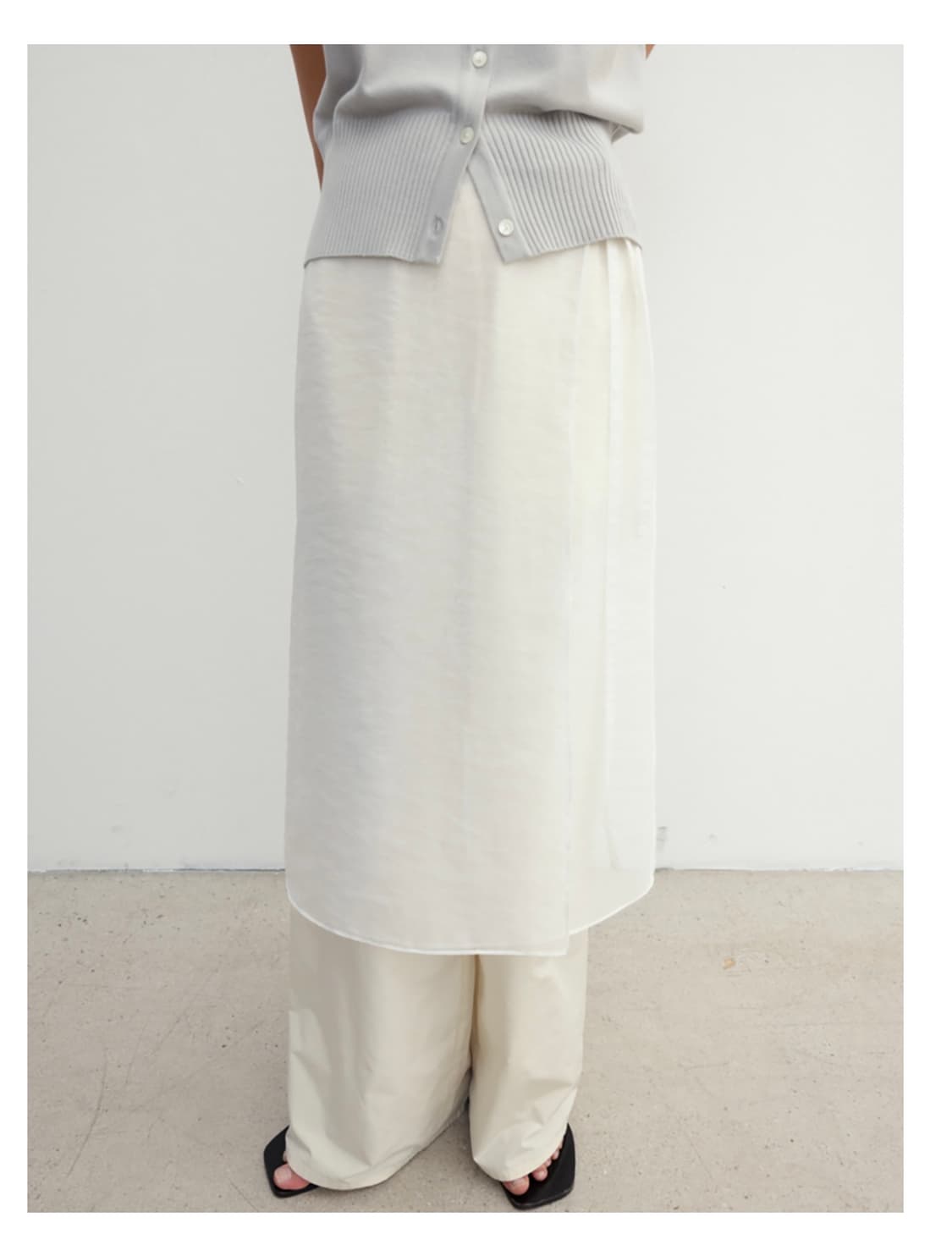 Monoha sheer wrap skirt 상품이미지3