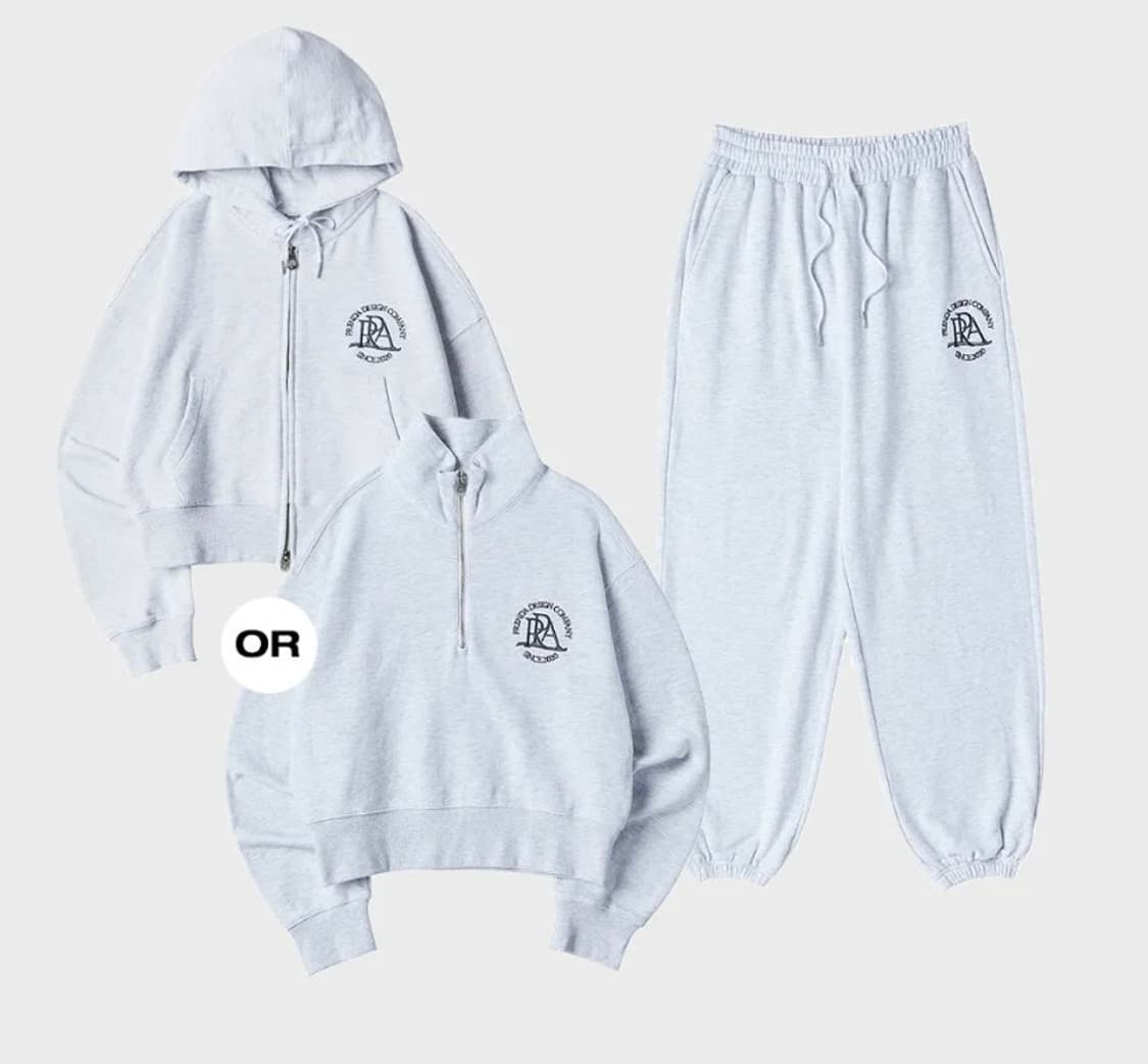 프렌다 메인 로고 트레이닝 셋업 후드집업 조거팬츠 상품이미지1