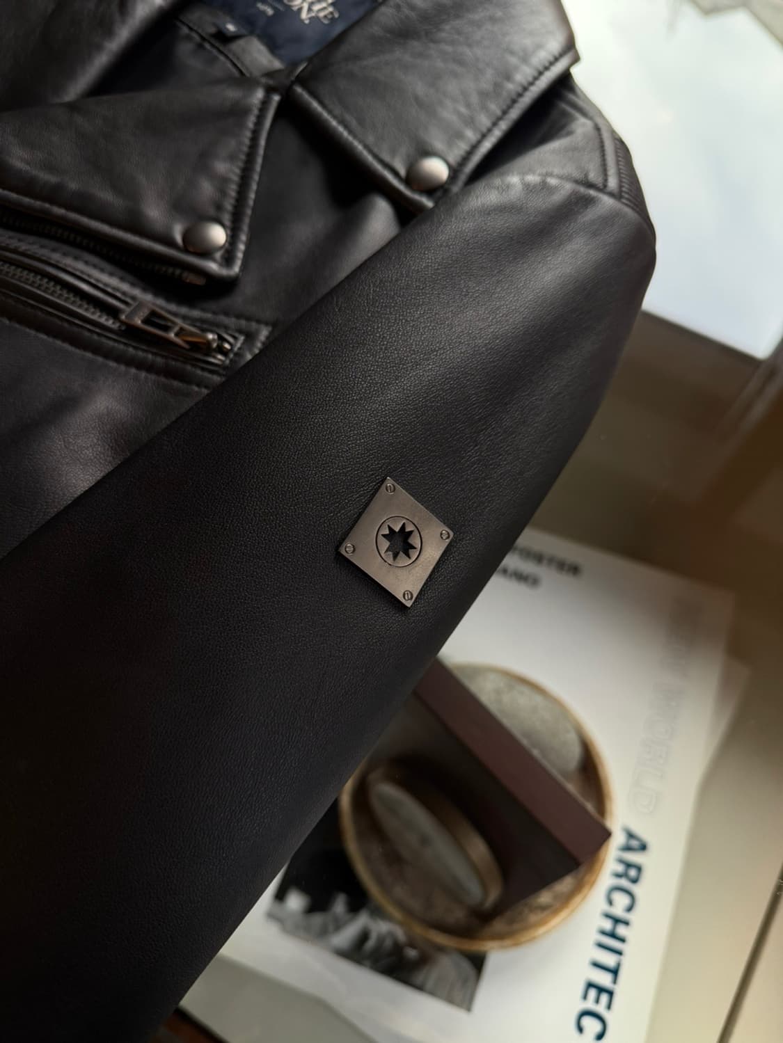 맨온더분 램스킨 레더 라이더 자켓 슬림100 상품이미지9