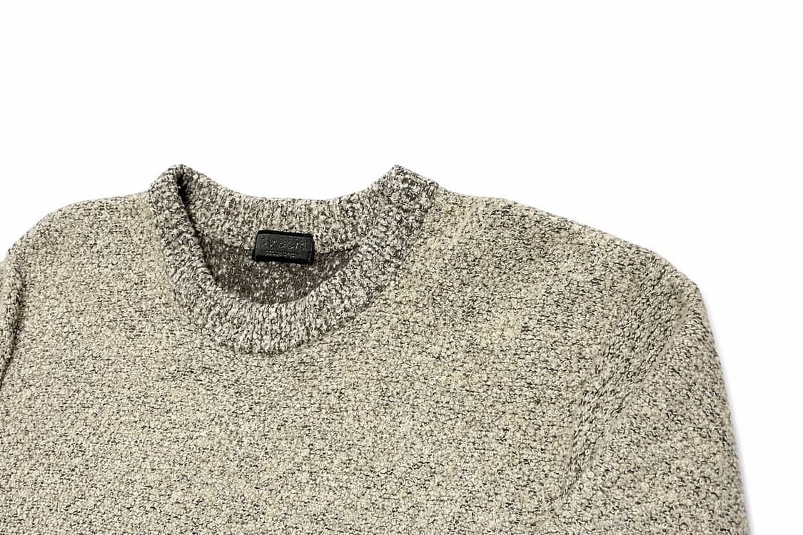 JPN 90s~00s 일본 빈티지 모리걸 베이지 배색 니트 원피스 상품이미지3