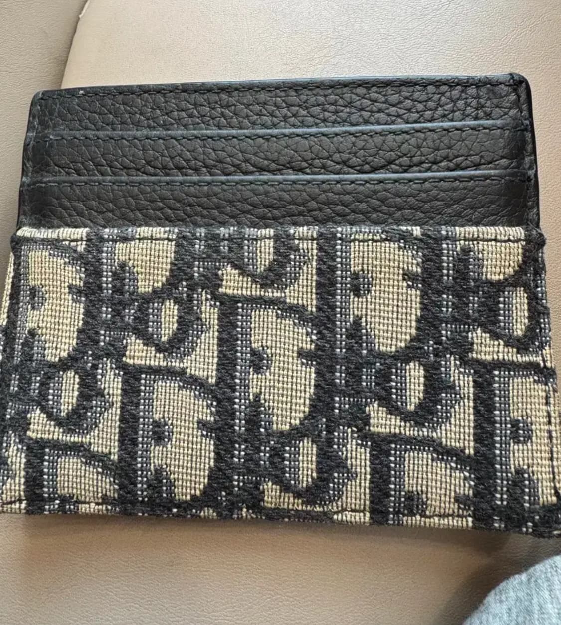 [S+급] 디올 오블리크 자카드 카드지갑 베이지 상품이미지2