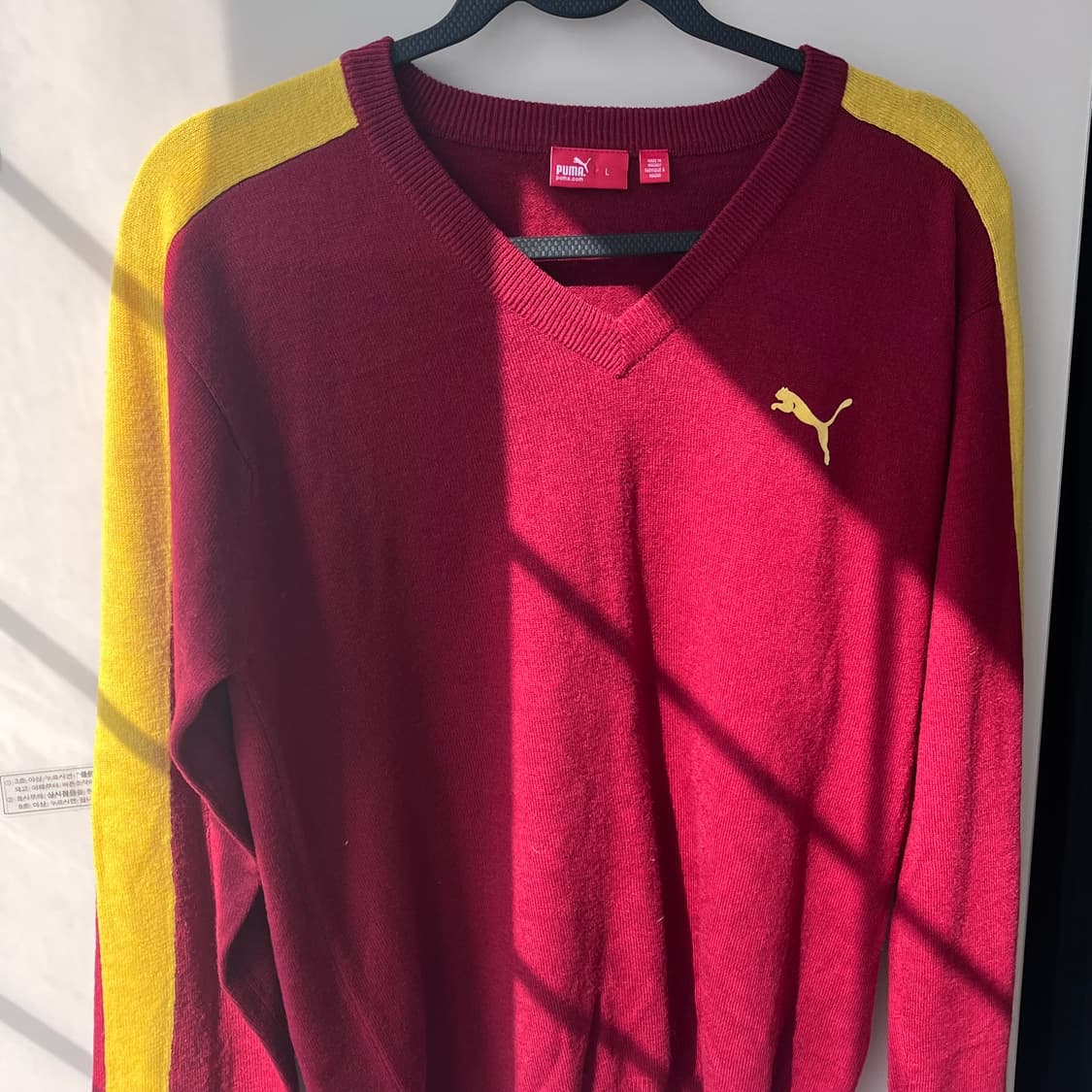 푸마 브루클린 브이넥 울 니트 저지 M 상품이미지5