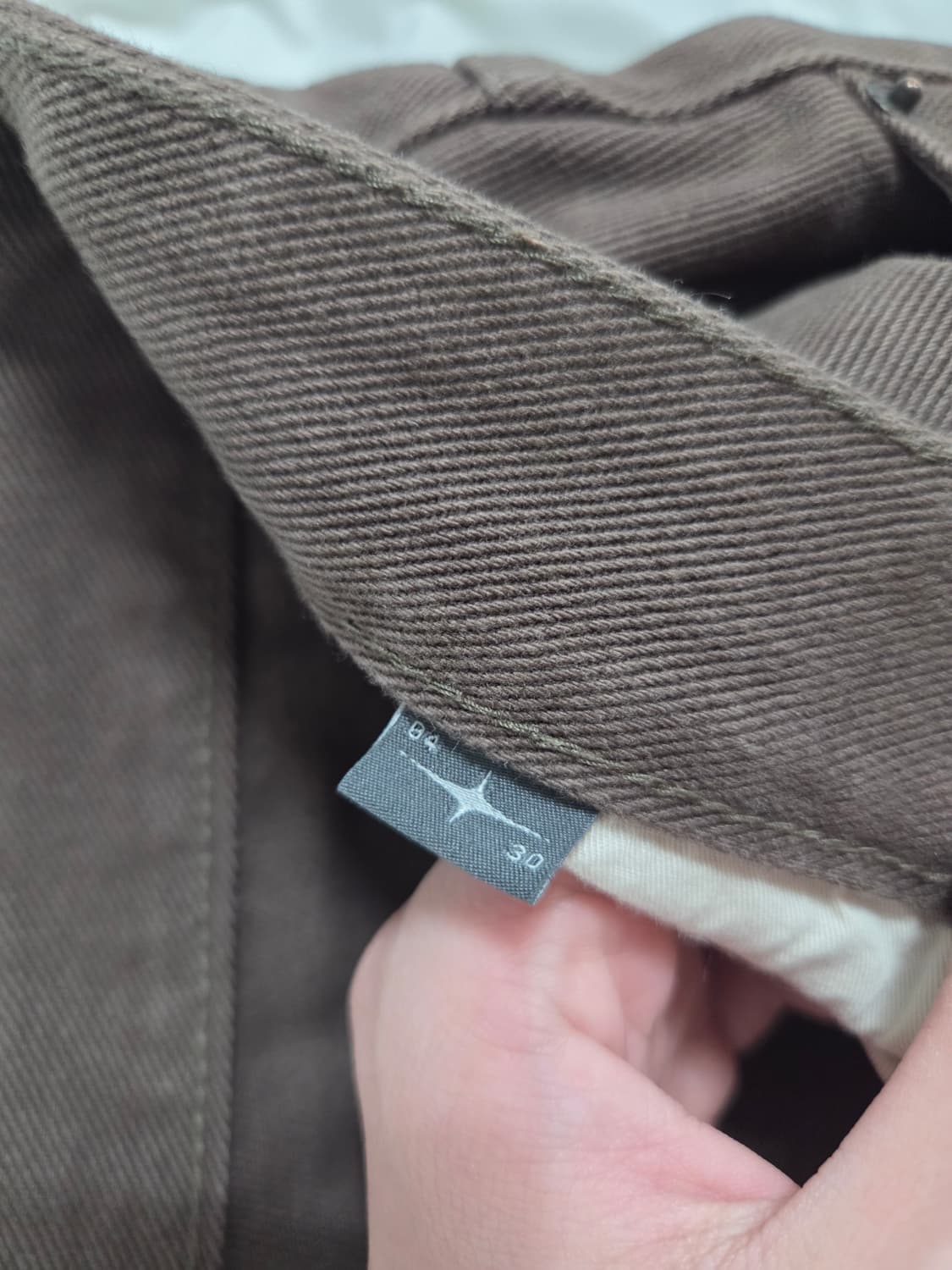 벨리에 트루와이드 데님팬츠 워시드 브라운 상품이미지4