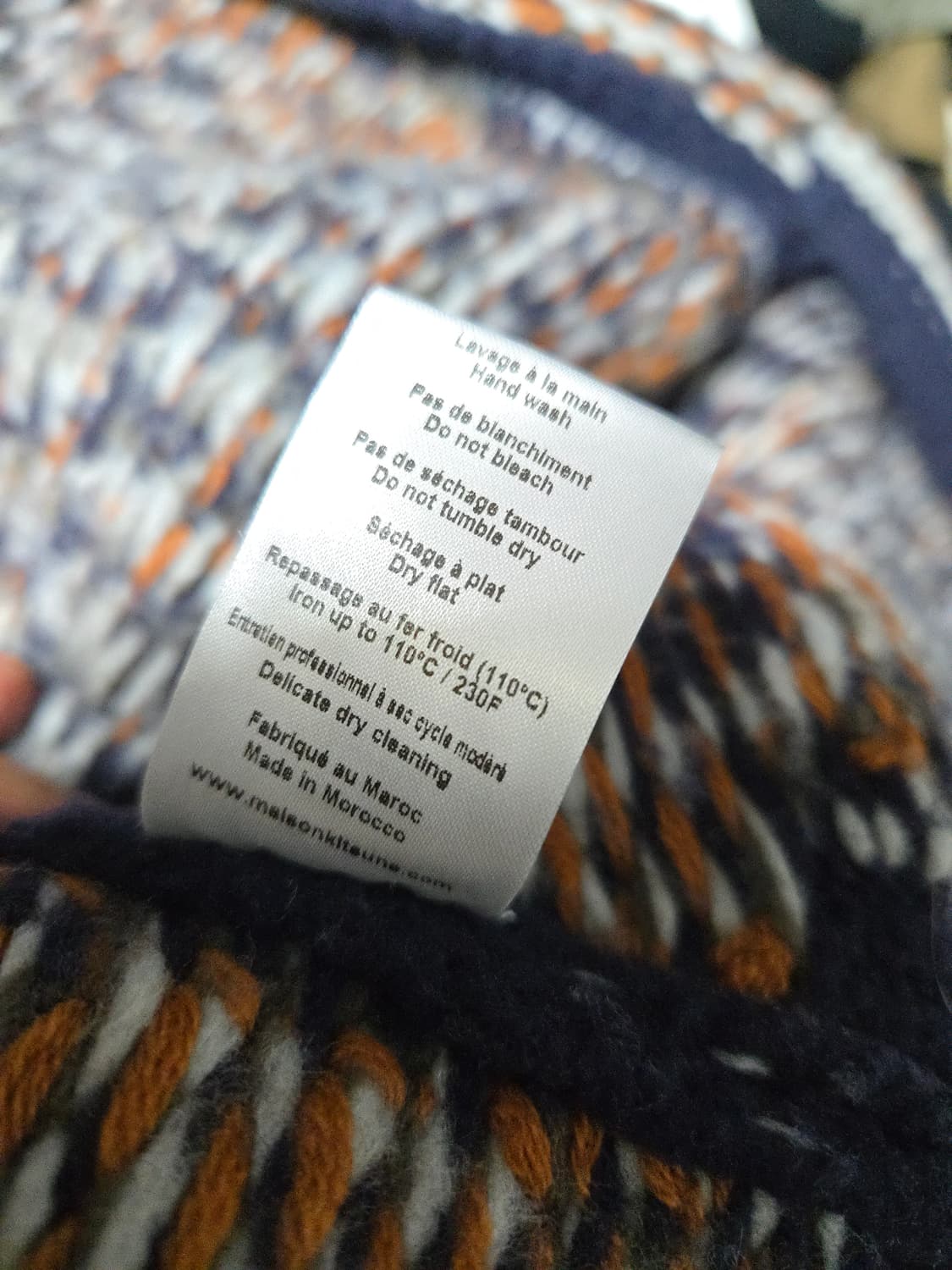 메종키츠네 울 케이블 니트 표기 오버핏L  (실측 꼭 확인 해주세요 상품이미지6