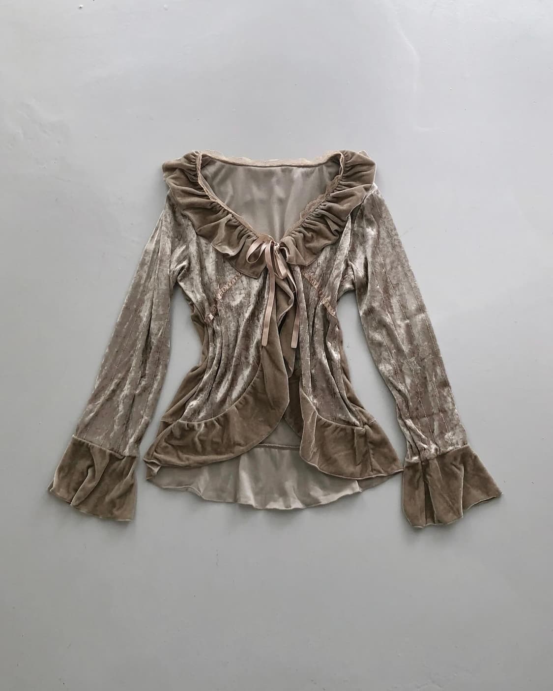 velvet frill cardigun  상품이미지1