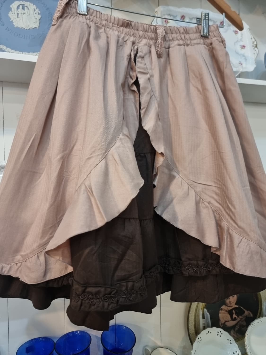 axes femme 모카초코 프릴 레이어드 스커트 상품이미지4