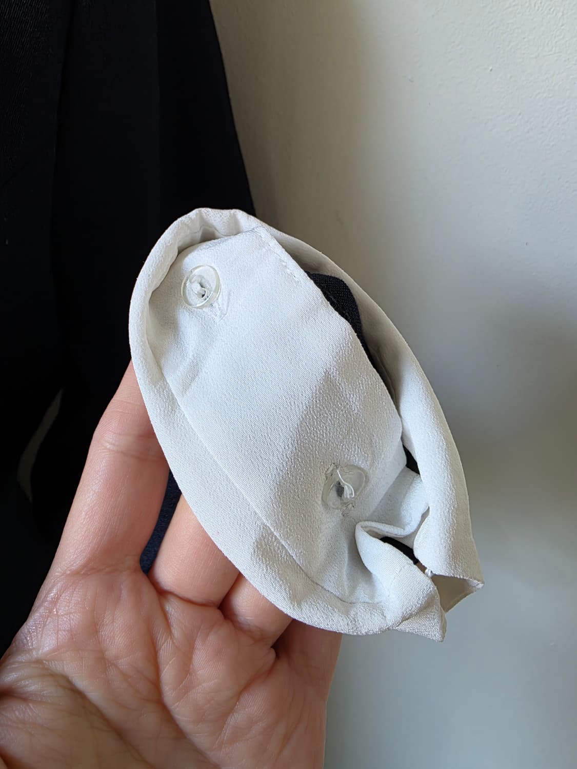 네이비 배색 금장 단추 원피스 상품이미지7