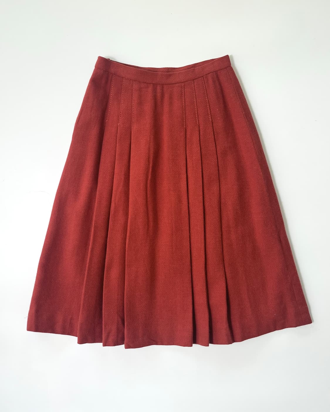 브릭 레드 롱 스커트 상품이미지4