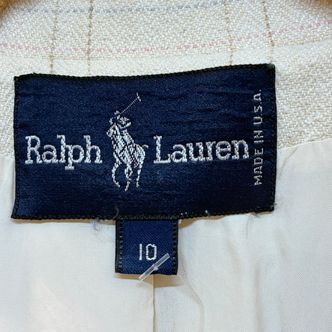 90s Mdae in USA 폴로랄프로렌 정품 빈티지 린넨 블레이저 정장 상품이미지4