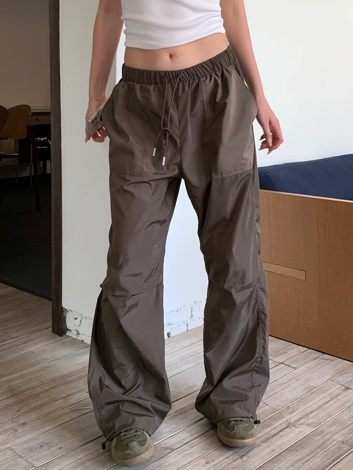 실키 나일론 스트링 팬츠 새상품 상품이미지4