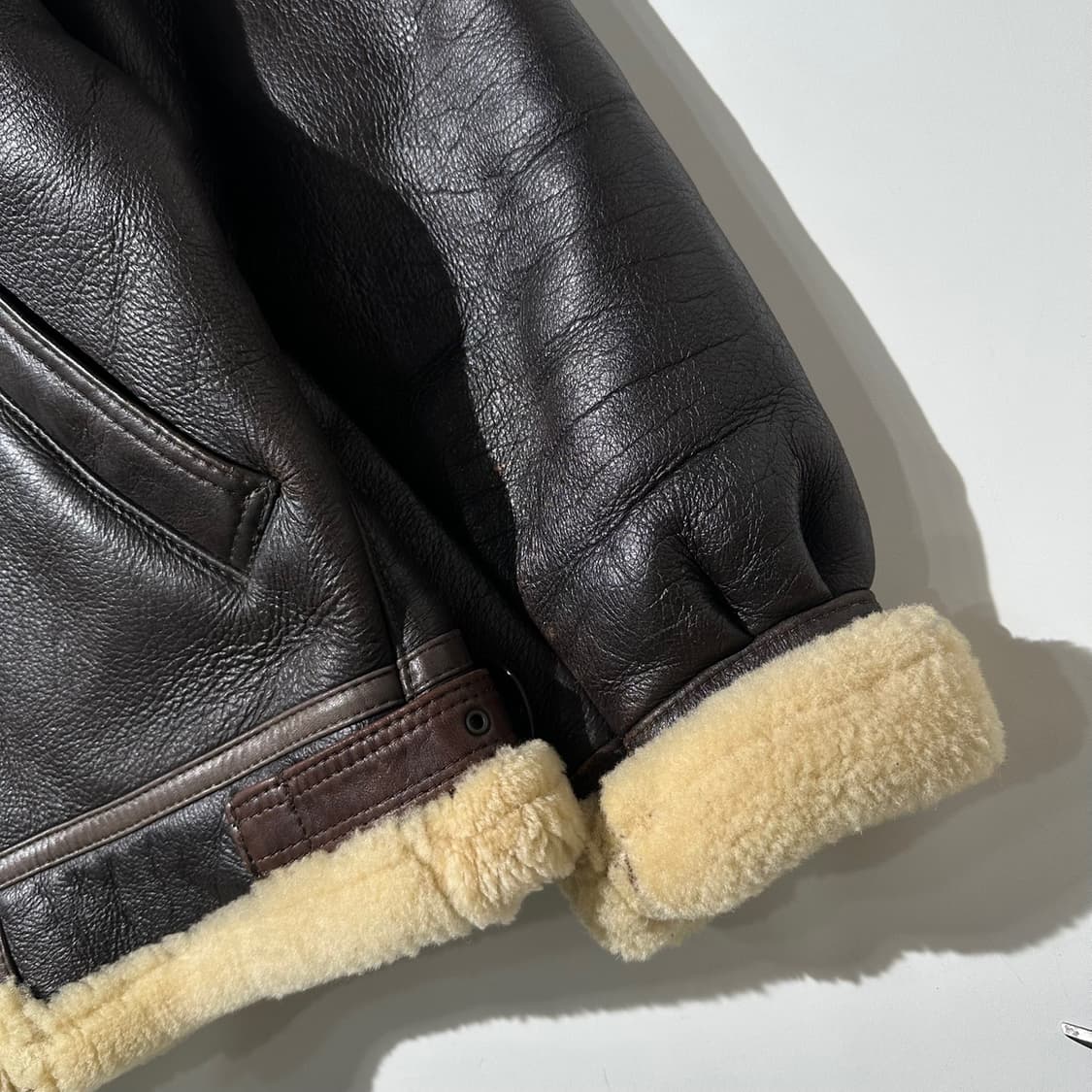 TEODEM B-3 램스킨 시어링 무스탕 봄버 자켓 상품이미지6