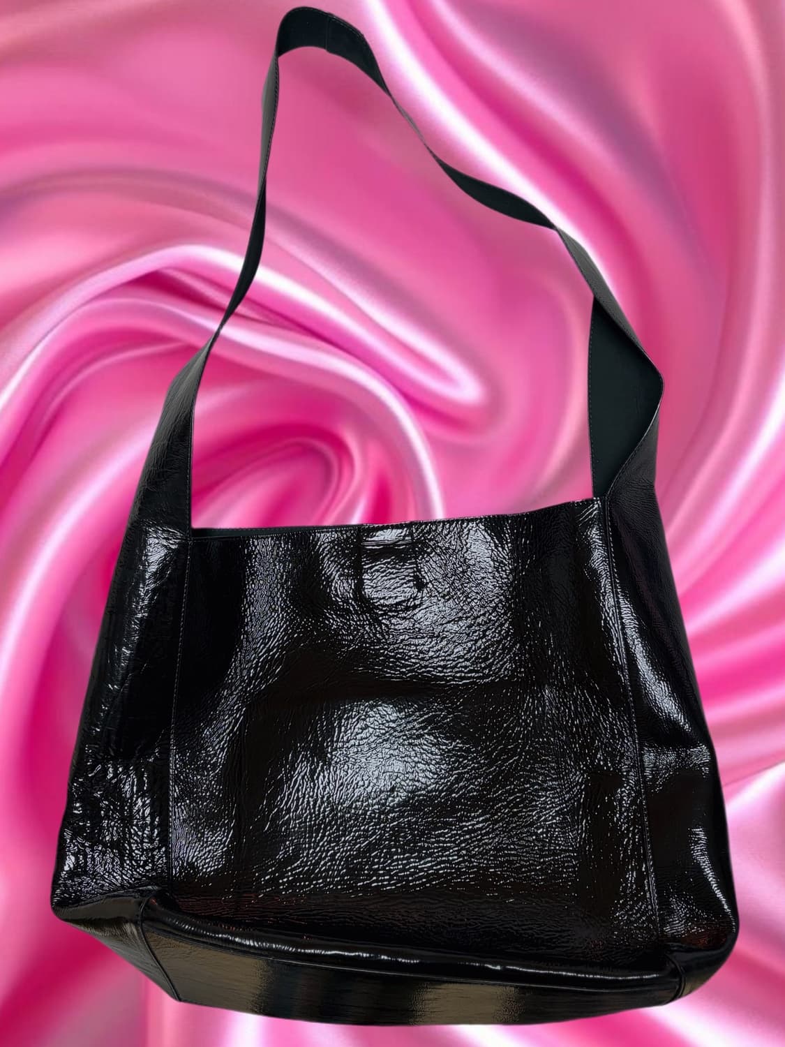 Aviemuah 아비에무아 원더러백 글로시 블랙 상품이미지2