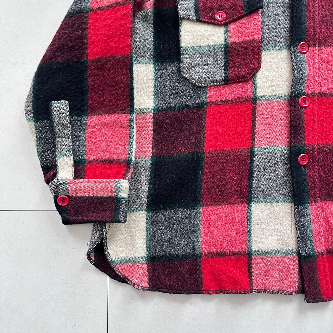 울리치 70s 빈티지 울 셔츠 자켓 XL 상품이미지4