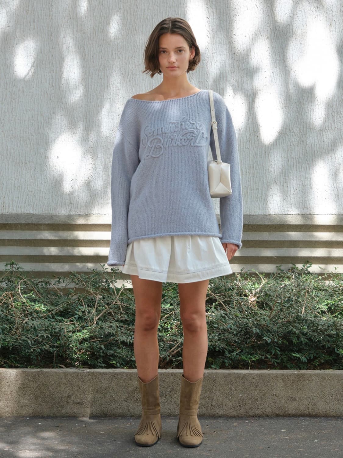 썸웨어버터 모헤어 레터 롱 슬리브 니트 상품이미지1