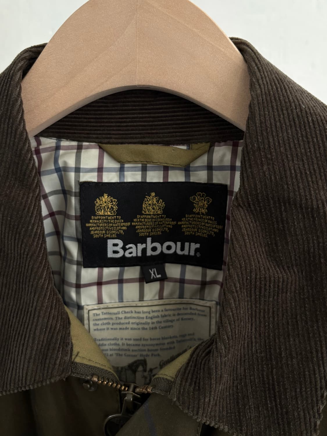 Barbour 바버 비데일 체크 왁스 자켓 상품이미지3