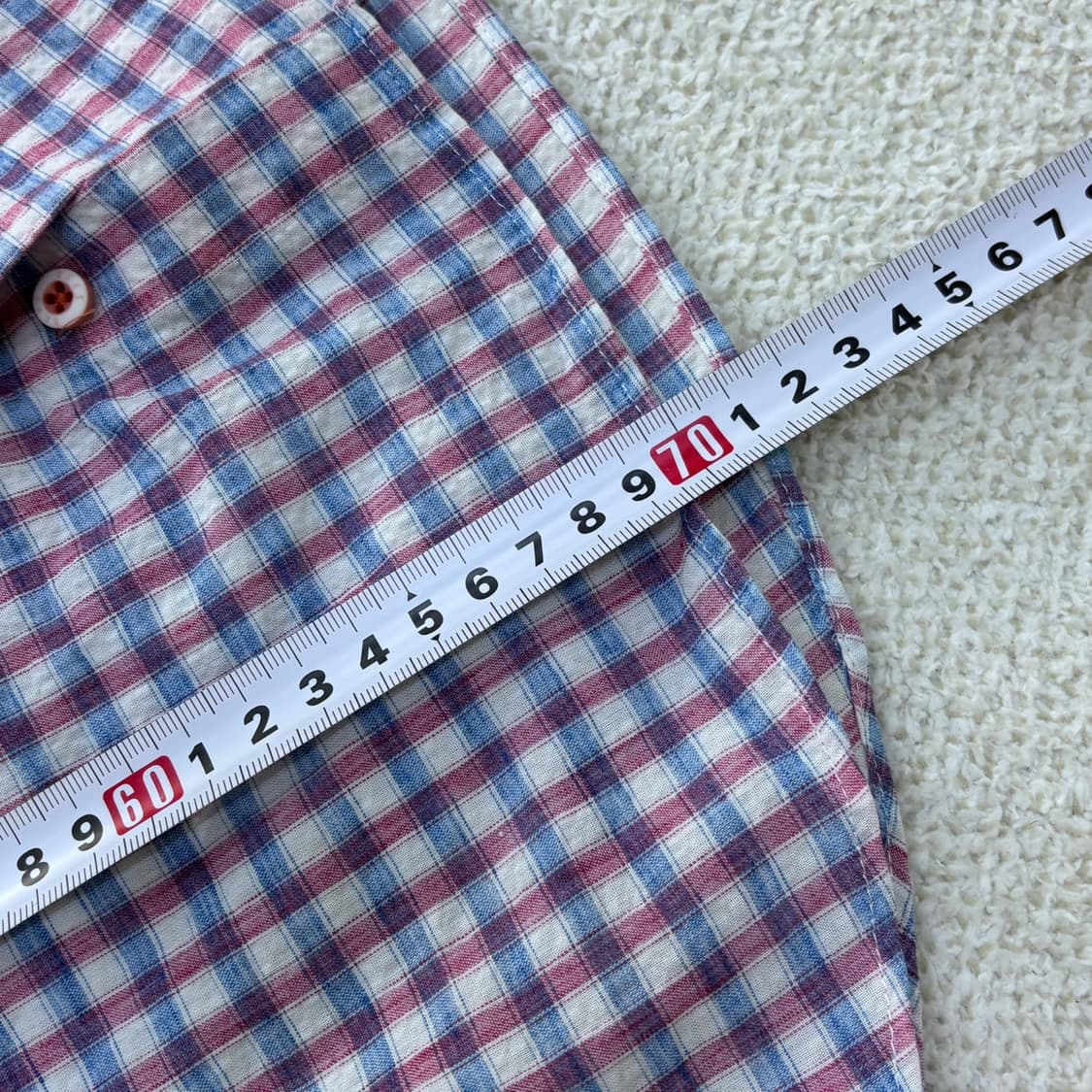 95 닥스 남성 반팔 체크 카라 셔츠 0416E 상품이미지5