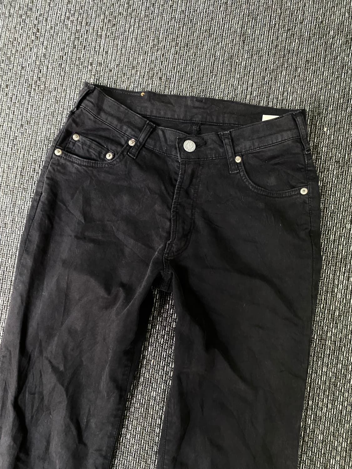 Slim Fit Semi Boots Cut Black Pants 상품이미지9