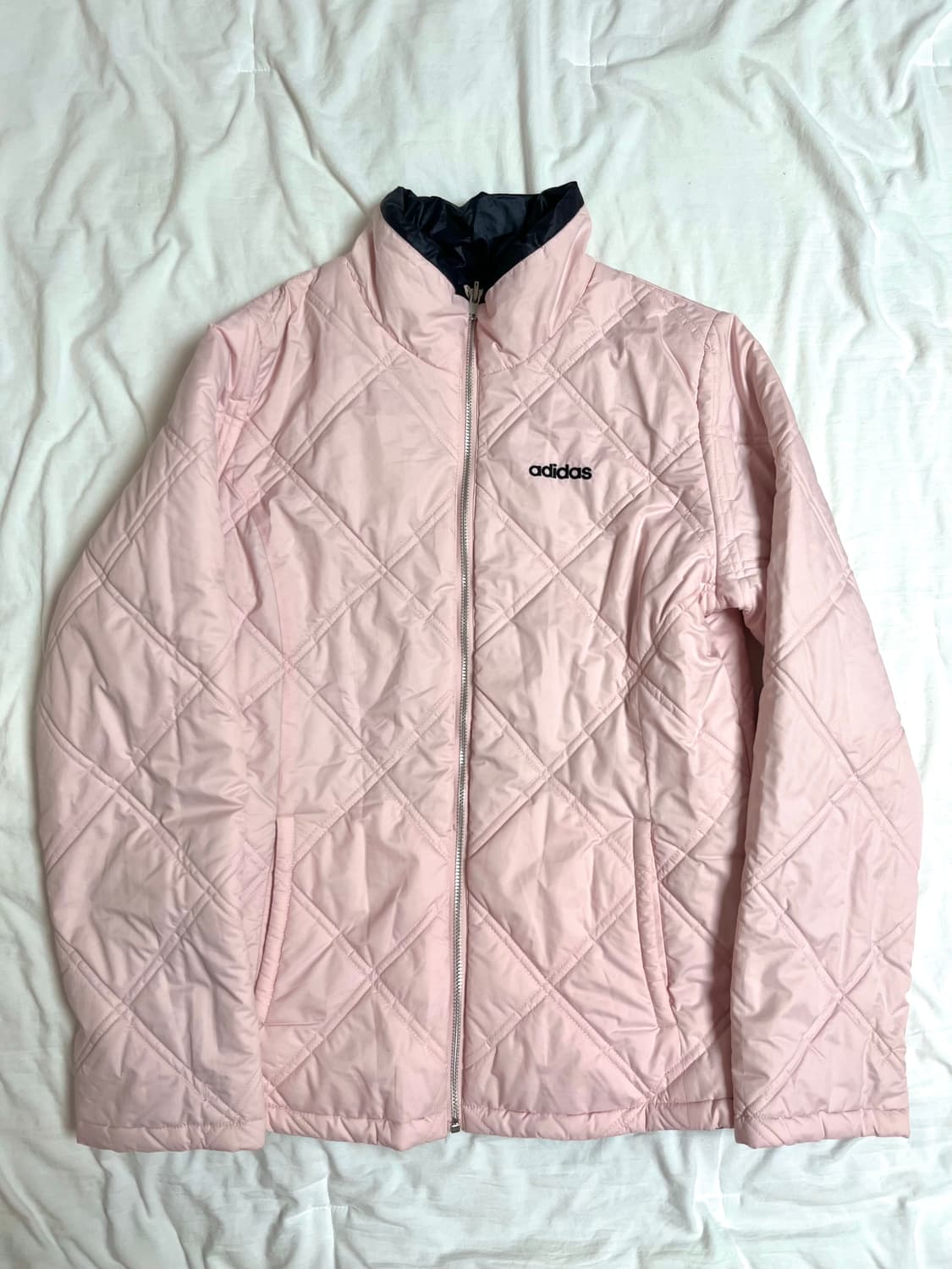 아디다스 빈티지 리버시블 블랙핑크 경량패딩 상품이미지2