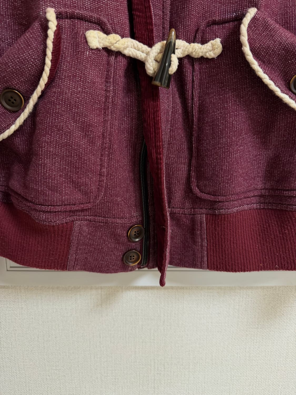 japanses vintage 떡볶이 코트 후드집업 상품이미지3